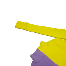 Load image into Gallery viewer, Split Cropped Top ( Yellow & Purple)