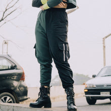 Load image into Gallery viewer, Reflector Sweatpants (Black & Green)