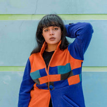 Load image into Gallery viewer, Lounge Coat (Royal Blue & Orange)