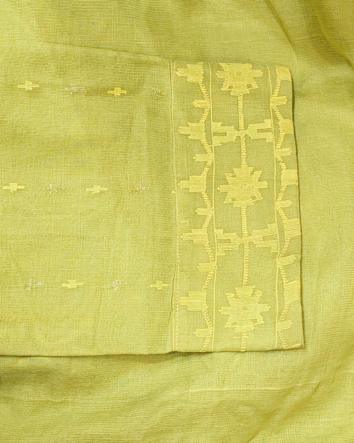 Jamdani Kimono - Lime Green