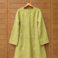 Jamdani Kimono - Lime Green