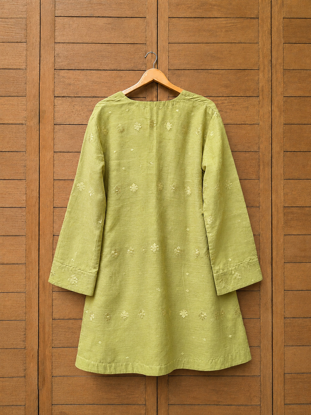 Jamdani Kimono - Lime Green