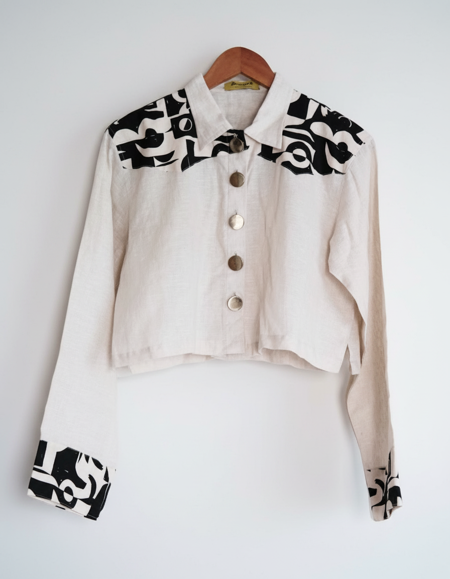 Urban Camo Bolo Cropped Shirt