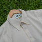 Beige & Moss Green Pointy Collar Shirt