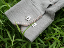 Load image into Gallery viewer, Beige &amp; Moss Green Band Collar Shirt
