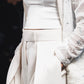Plain Off-White Flared Pant