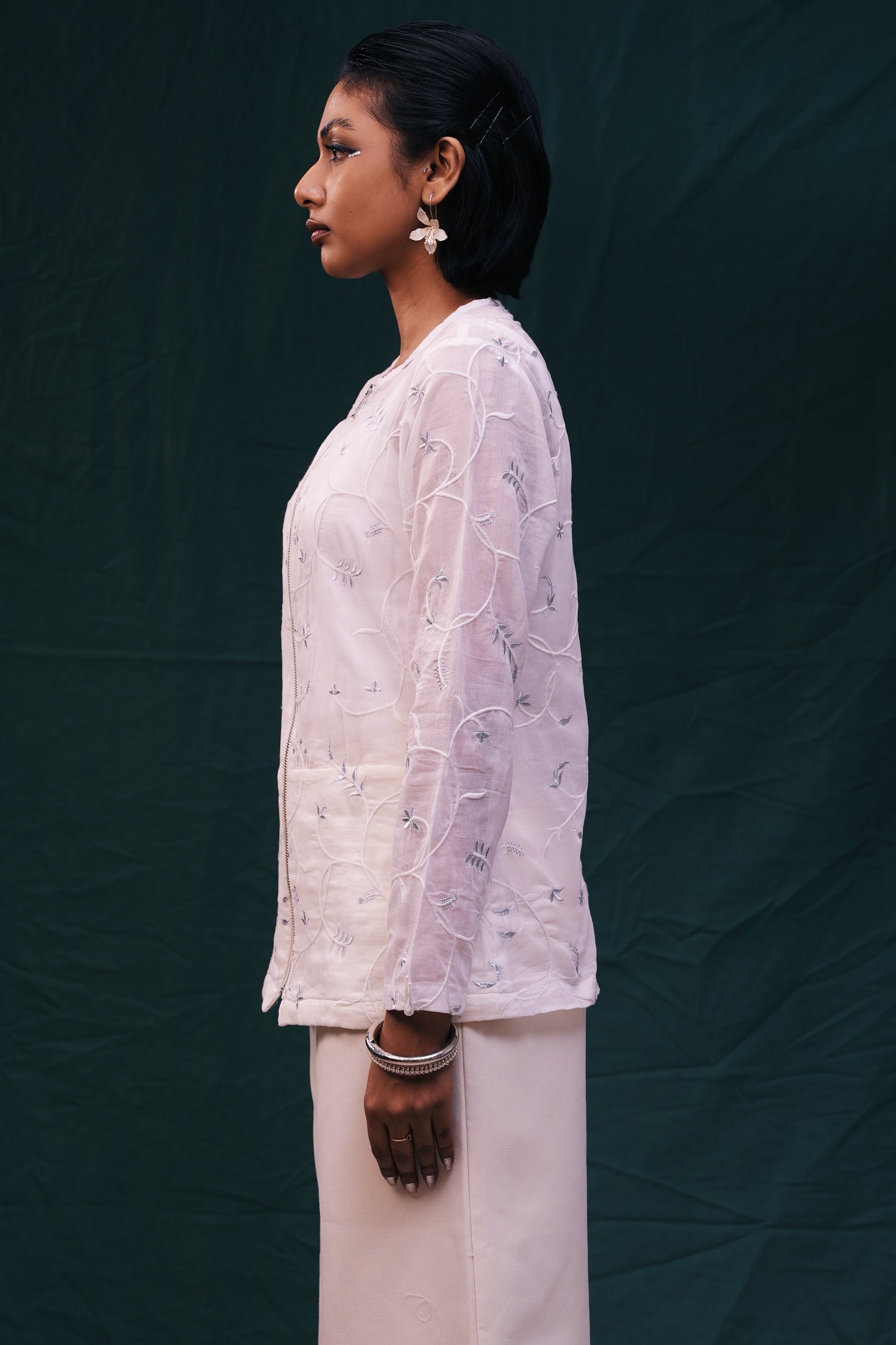 Embroidered Sheer Jacket