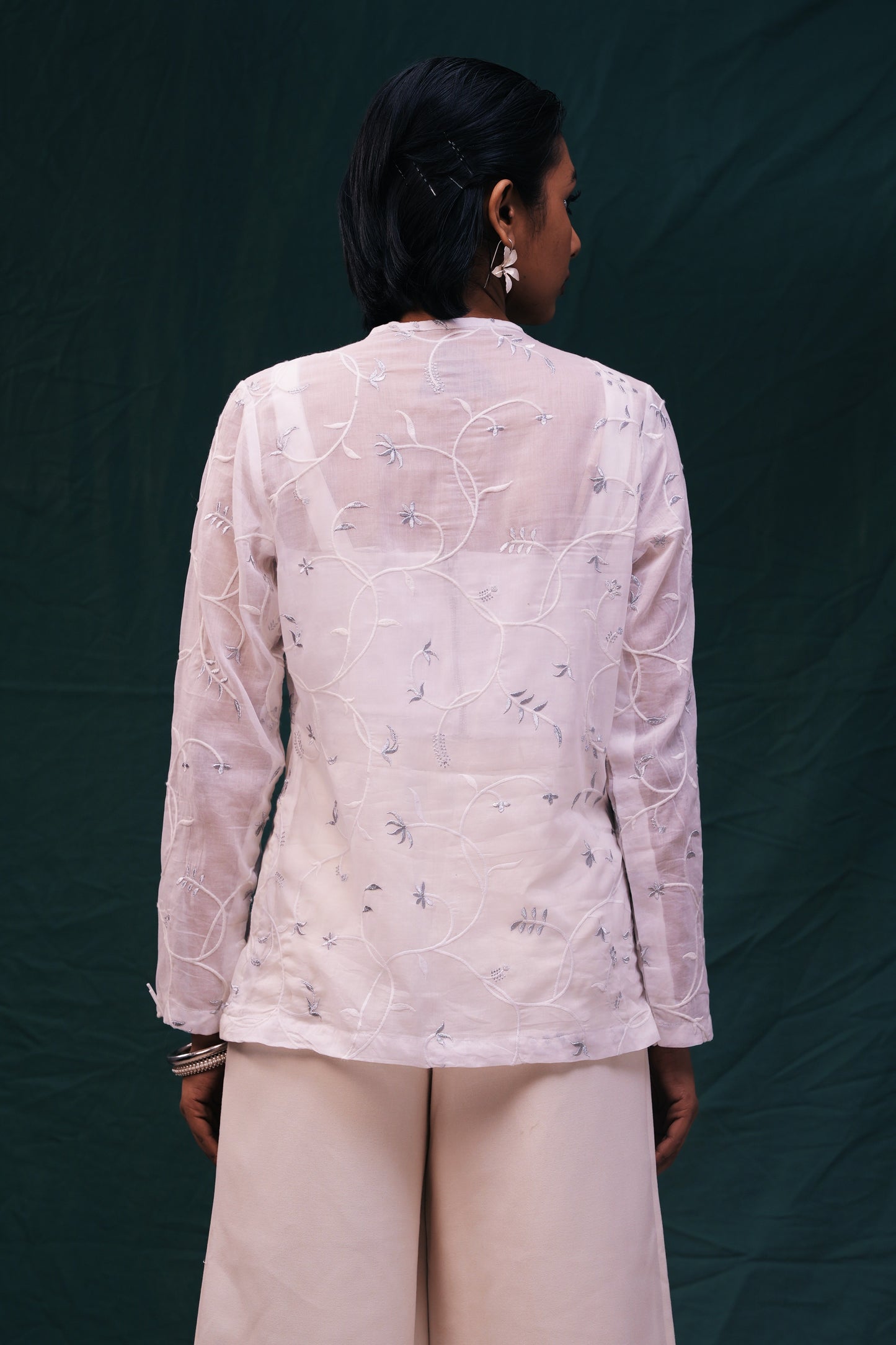 Embroidered Sheer Jacket