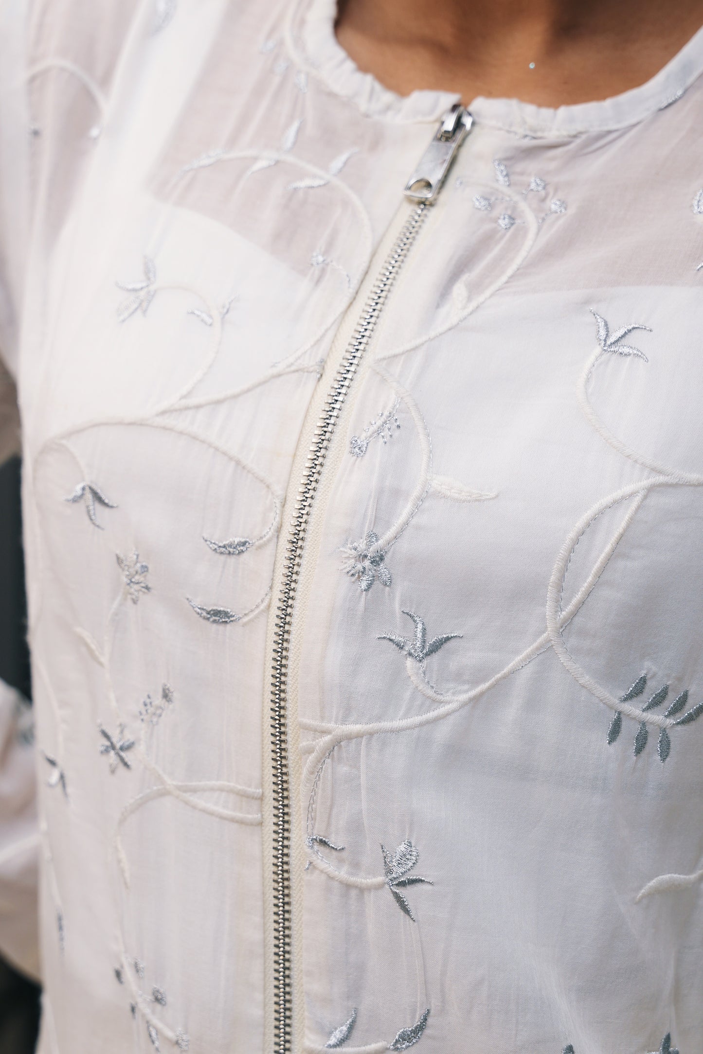 Embroidered Sheer Jacket