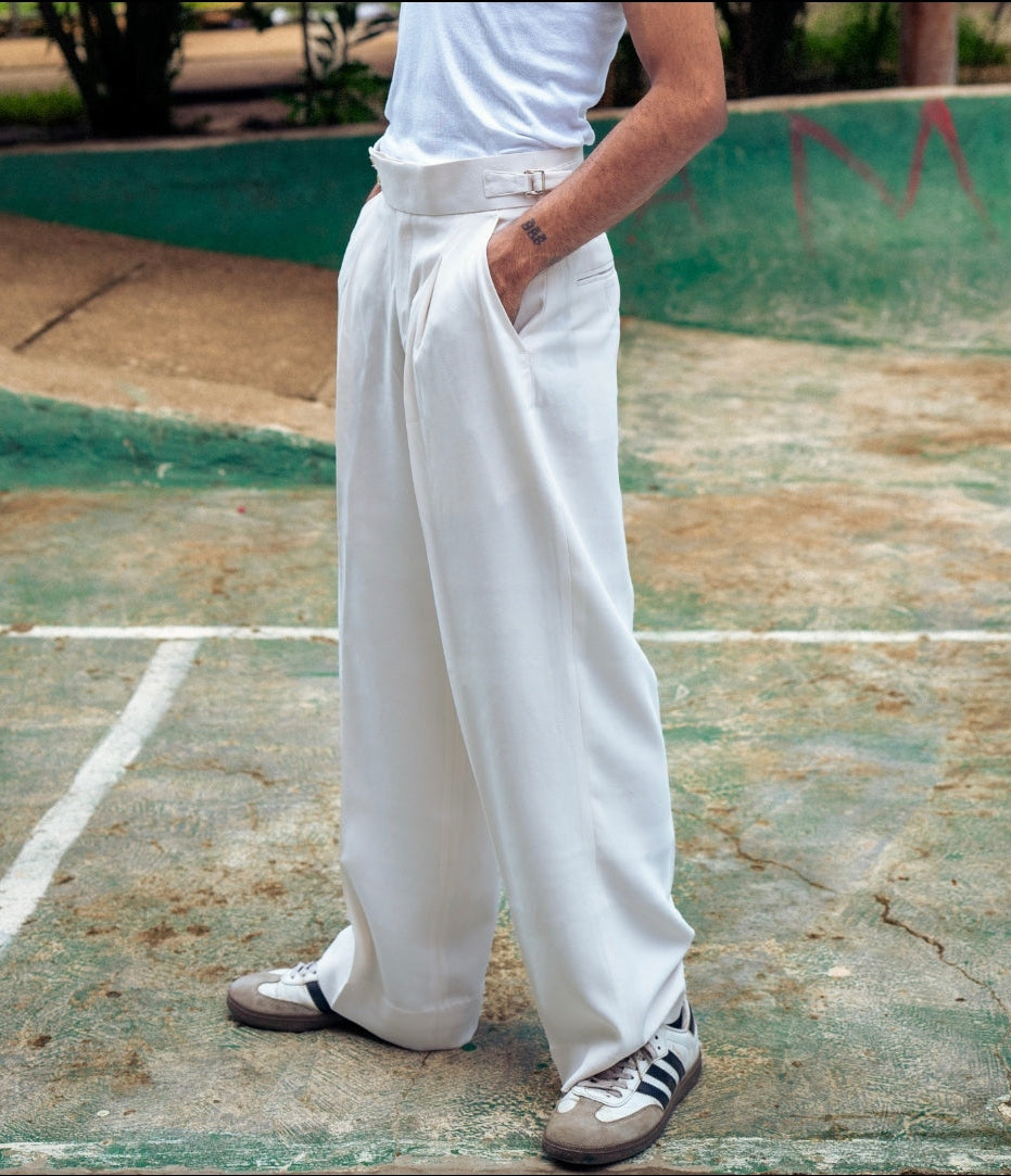 Plain Off-white Formal Pants