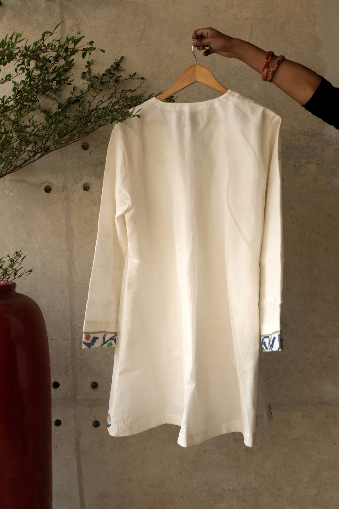 Jamdani Kimono – White