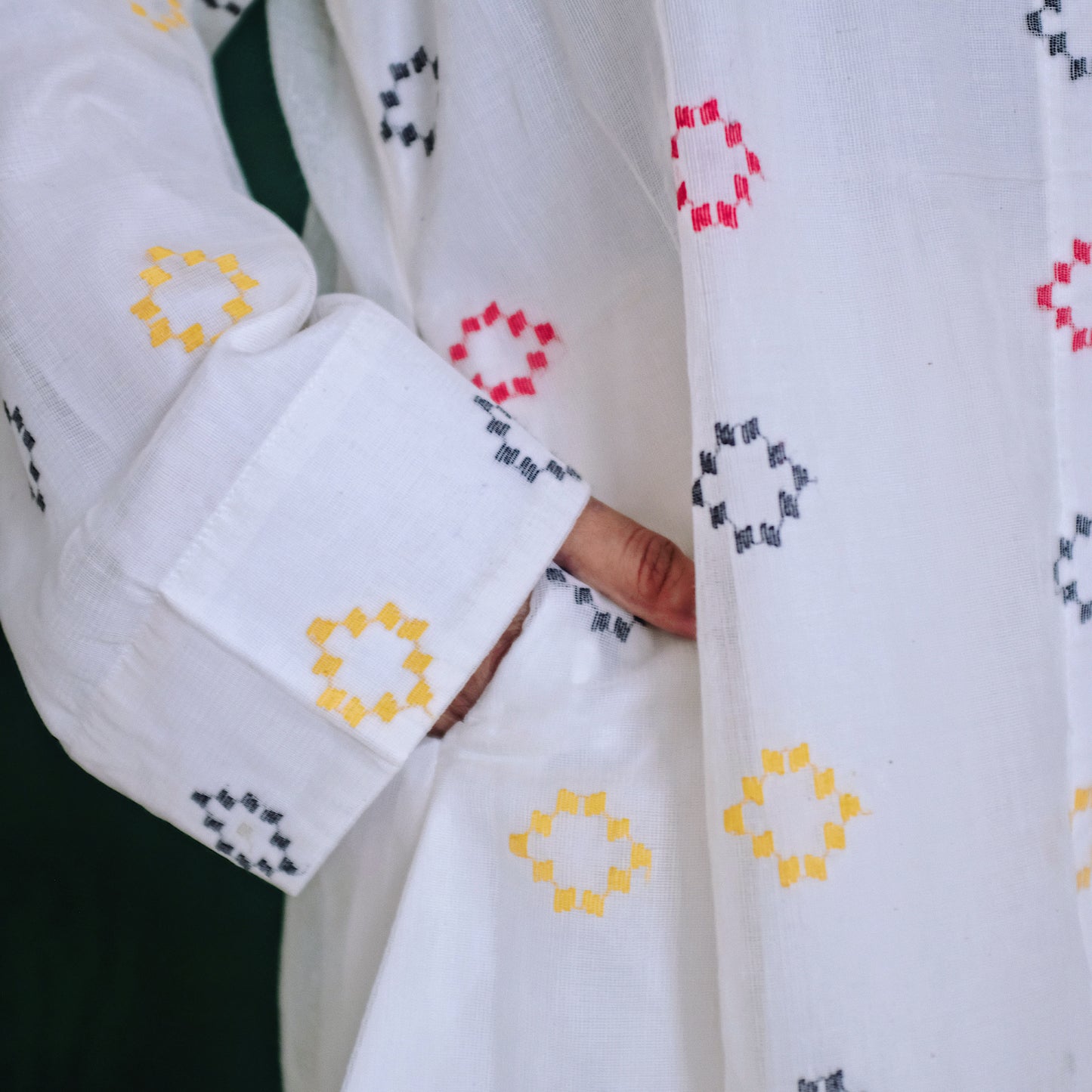 Jamdani Kimono – White